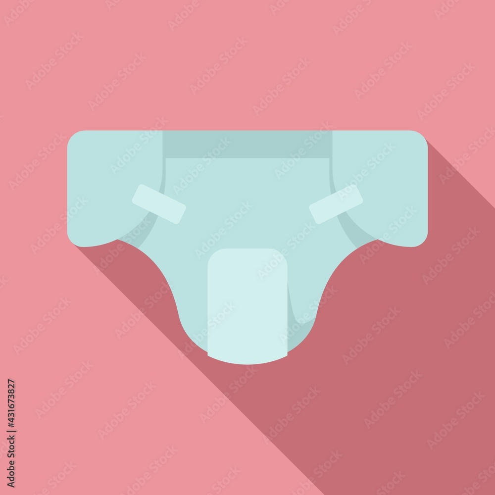 Fototapeta premium Object diaper icon, flat style