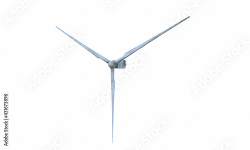 3D Rendered Windmill on a White Background