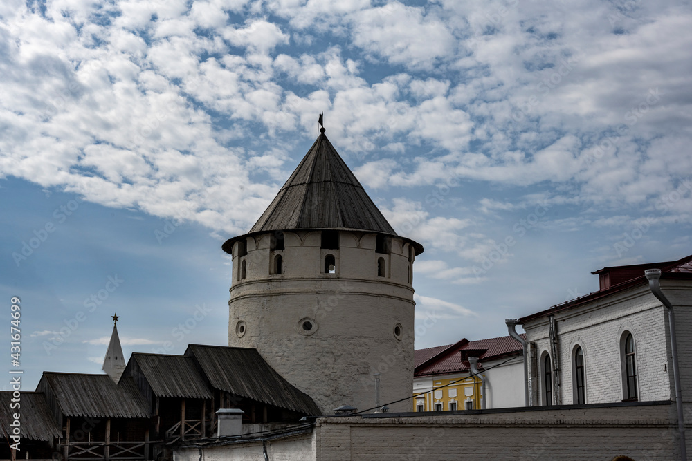 beautiful architectural landscapes in the old part of Kazan and in the Kremlin 