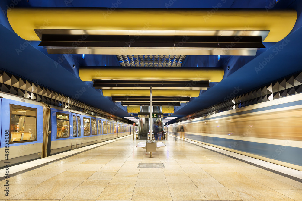 Munich Metro Underground Station Olympia Einkaufszentrum OEZ In Germany munich-metro-underground-station-olympia-einkaufszentrum-oez-in-germany