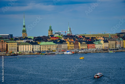 The waterfront view of Stockholm old town  Sweden 