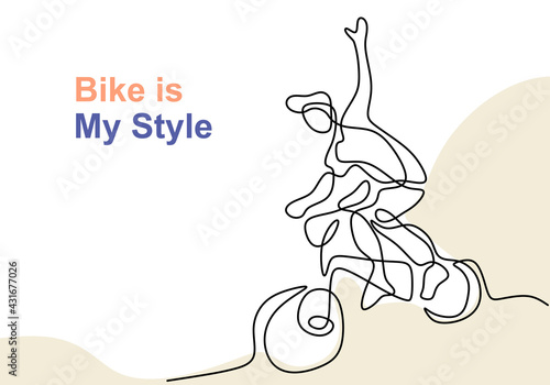 One single line drawing of ...