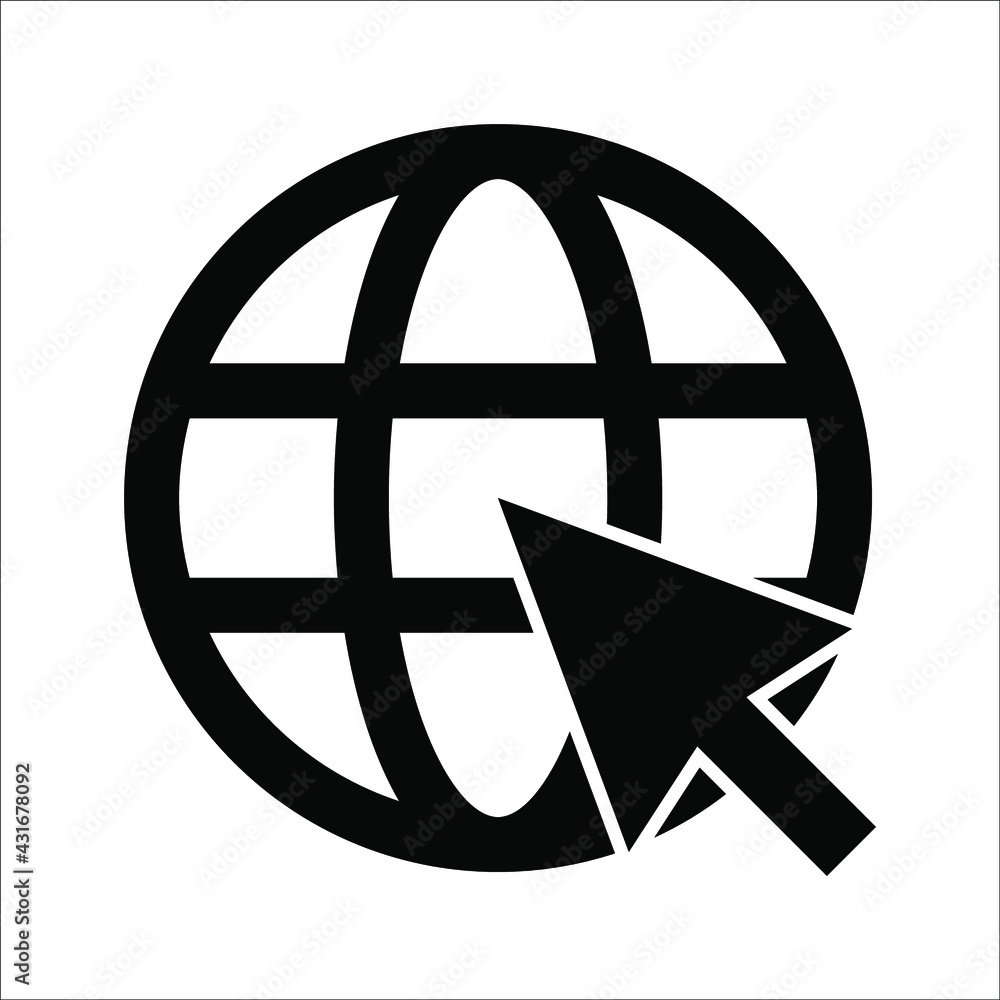 Web click icon vector illustration on white background