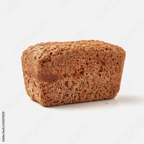 small rye bread on a white plate