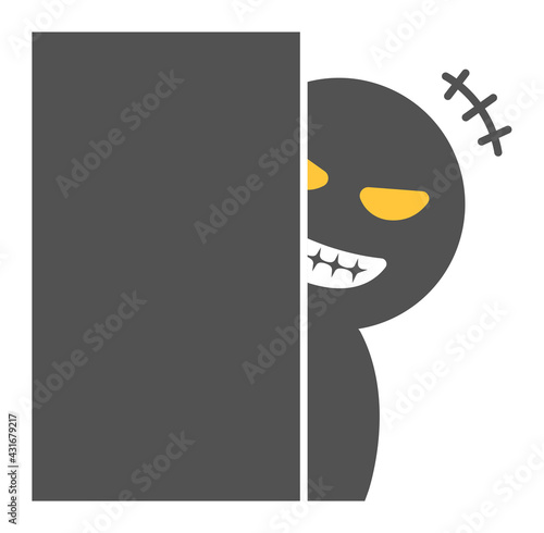 Vector illustration of stalker ( silhouette man )