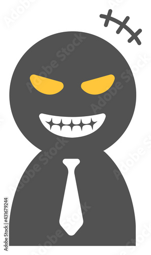 Vector illustration of cheater ( scammer , swindler ) | silhouette man