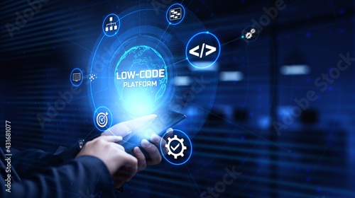 Fotografía Low Code software development platform technology concept