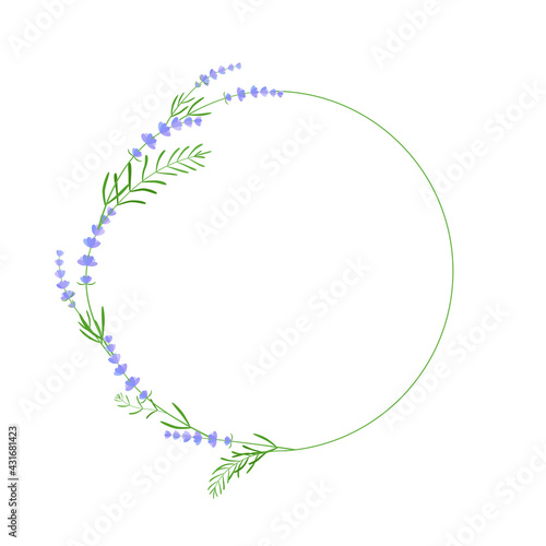 lavender semicircle frame or sticker