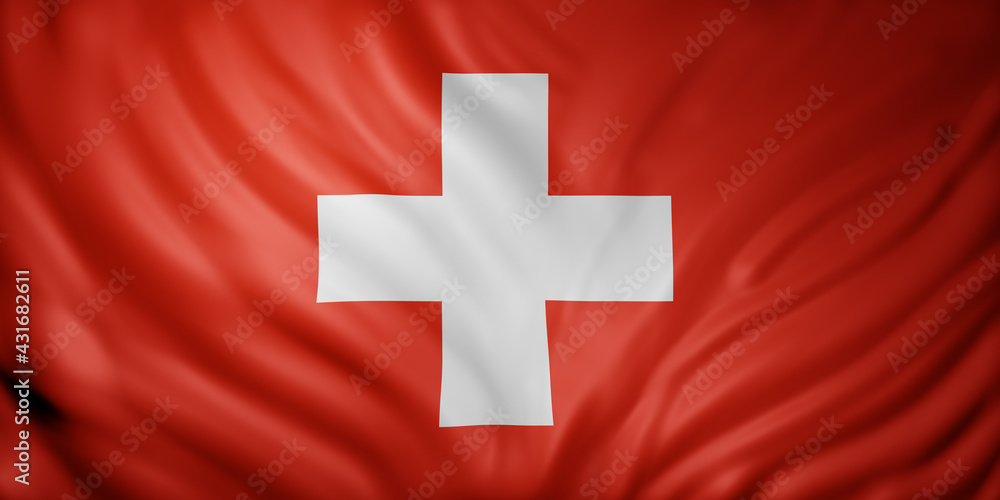 Fototapeta premium Switzerland 3d flag
