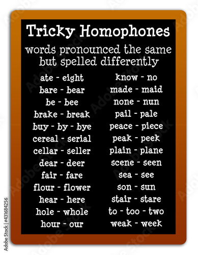 Tricky Homophones Stock Illustration Adobe Stock