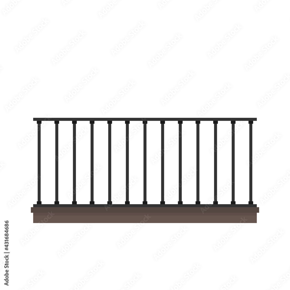 Railing vector. railing on white background. wallpaper. free space for text. copy space. Railing vector. railing on white background. wallpaper. free space for text. copy space.