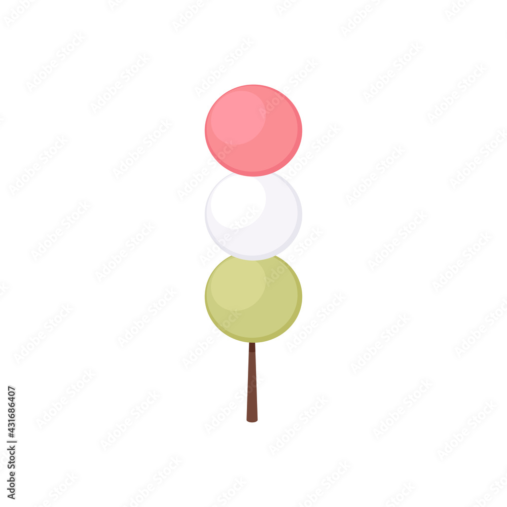 Mochi vector. Mochi on white background. Mochi stick vector. Mochi vector. Mochi on white background. Mochi stick vector.
