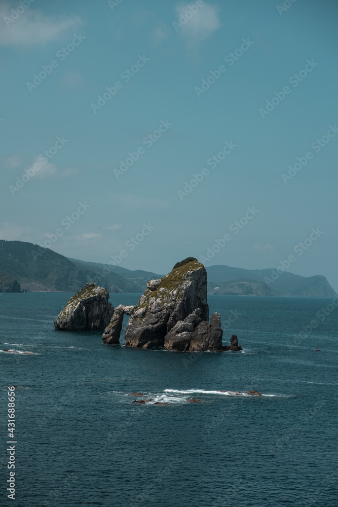 Small rocky island in the sea