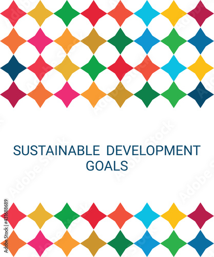 Cover. Sustainable Development Goals Colors. Vector Illustration