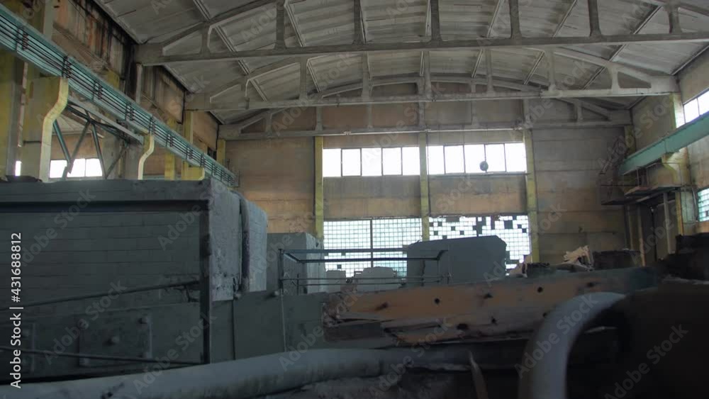 Ruins of abandoned building factory indoors Ruins of abandoned building factory indoors