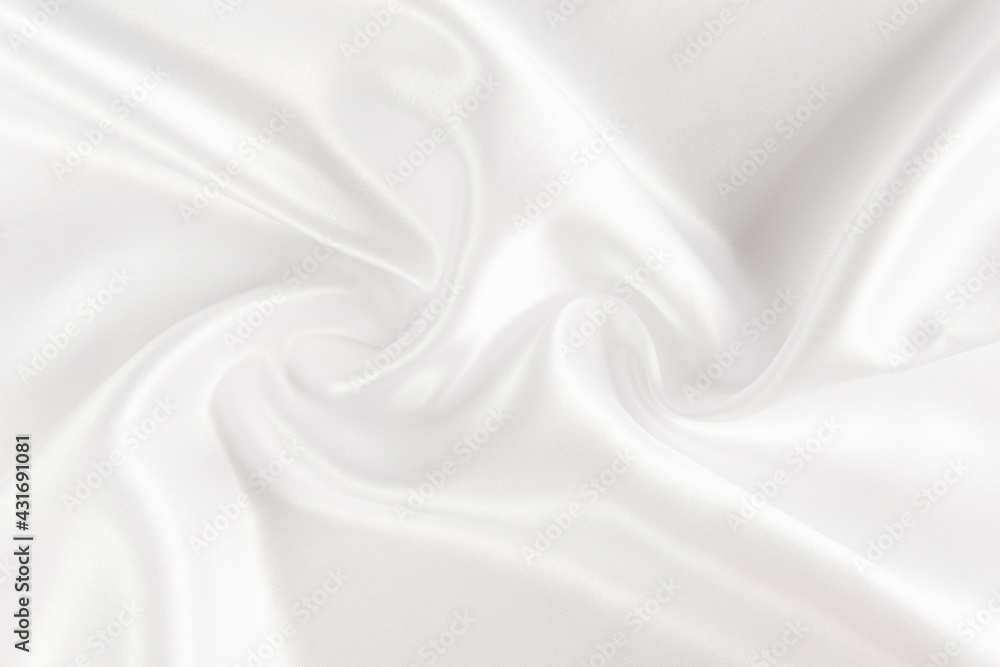 Abstract white silk fabric texture background. Cloth soft wave. Creases of  satin Photos | Adobe Stock
