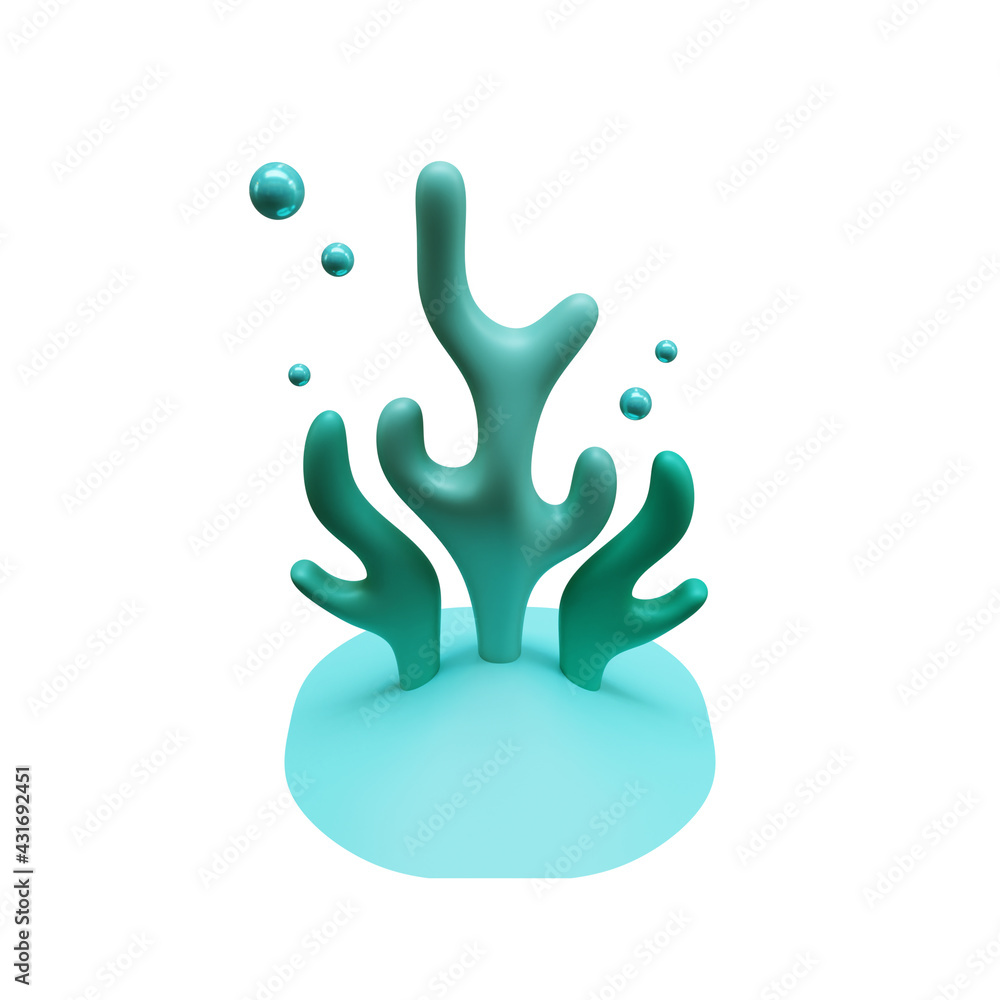 Sea Grass 3D Rendering Illustration Sea Grass 3D Rendering Illustration