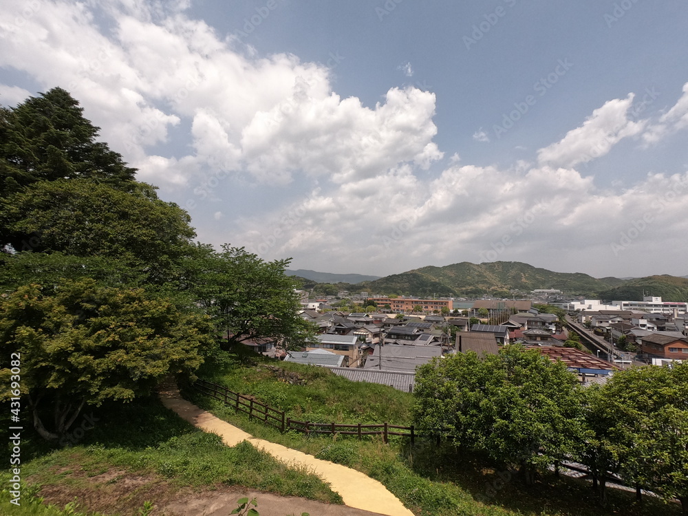 Fototapeta premium 臼杵城からの風景、大分、日本