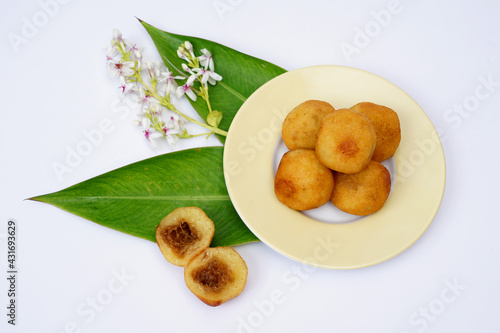 Cassava cake or jemblem is traditional snack from Indonesia