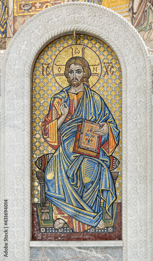 Icon mosaic of the Lord Jesus Christ
