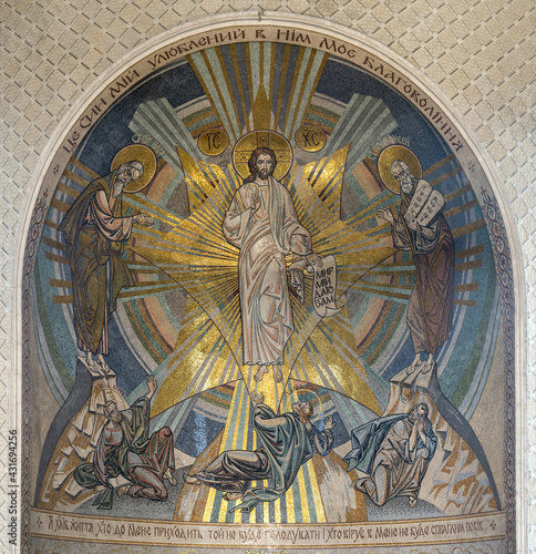 Photos Icon mosaic of the Transfiguration of the Lord