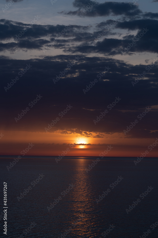 sunset on the Black Sea in May