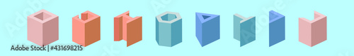 set of girder cartoon icon design template with various models. vector illustration isolated on blue background
