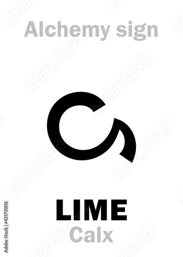 Alchemy Alphabet: LIME (Calx) / Limestone, Chalk, chalc (известь, известняк, мел). Also: Calcia, Calcaria, Calcinare, Calcination. Calcite, Calcium carbonate: Chemical formula=[CaCO₃].
