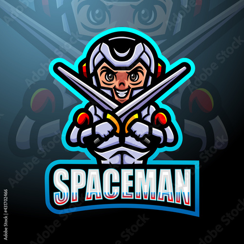 Spaceman esport logo mascot design