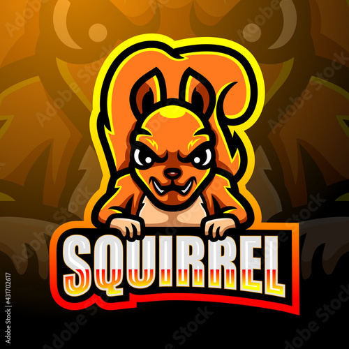 Squirrel esport logo mascot design