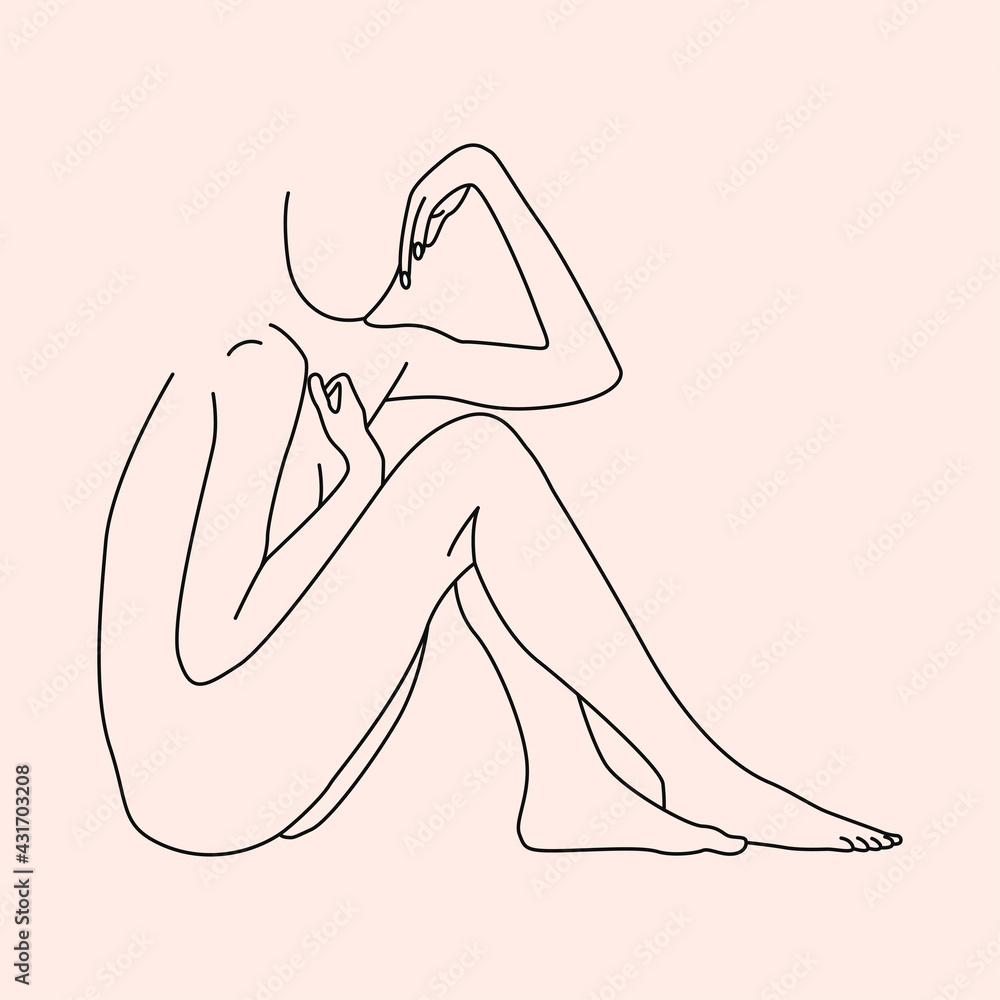 Minimal abstract woman beauty poster. Set of modern woman body line drawing with pastel colors in boho style. Girl portrait, watercolor vector background for card, spa and wall art. Luxury interior Minimal abstract woman beauty poster. Set of modern woman body line drawing with pastel colors in boho style. Girl portrait, watercolor vector background for card, spa and wall art. Luxury interior