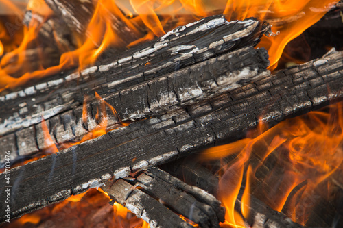 wood burning in a fireplace