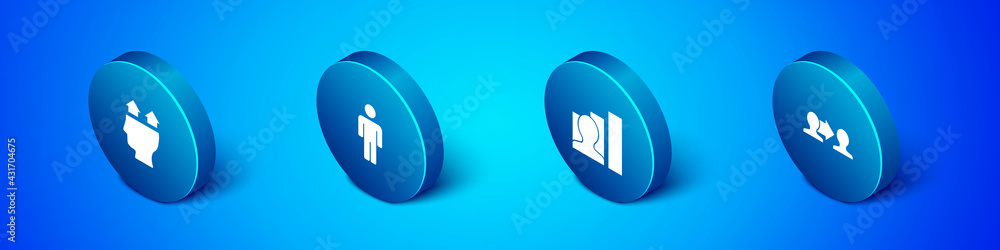 Set Isometric User of man, Productive human, Project team base and icon. Vector Set Isometric User of man, Productive human, Project team base and icon. Vector