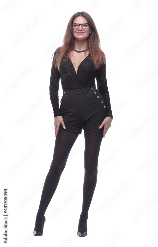 Fototapeta premium in full growth. elegant young woman in fashionable clothes .