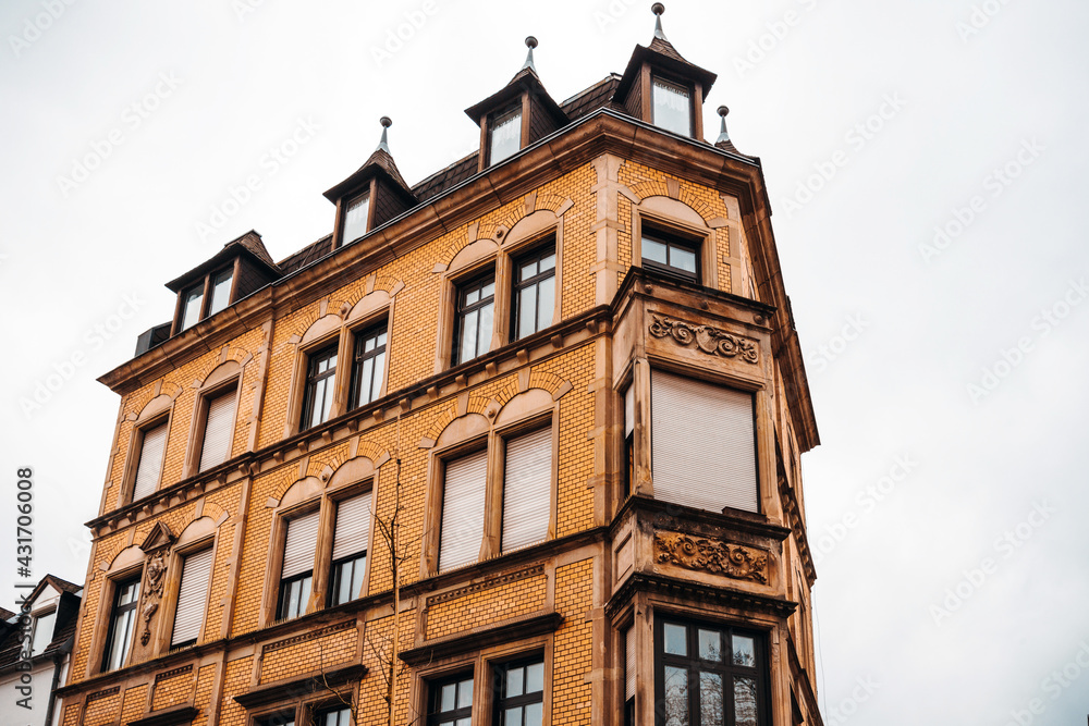 Fototapeta premium Antique building view in Saarbrucken city, Germany