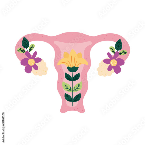 urerus with purple flowers