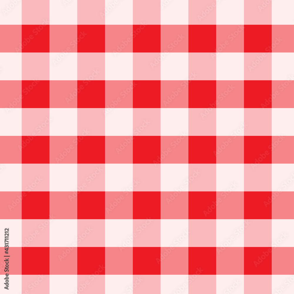 Red gingham seamless pattern vector background Red gingham seamless pattern vector background