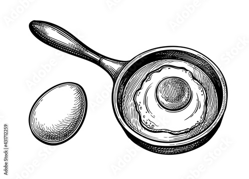 Fried and soft boiled eggs.