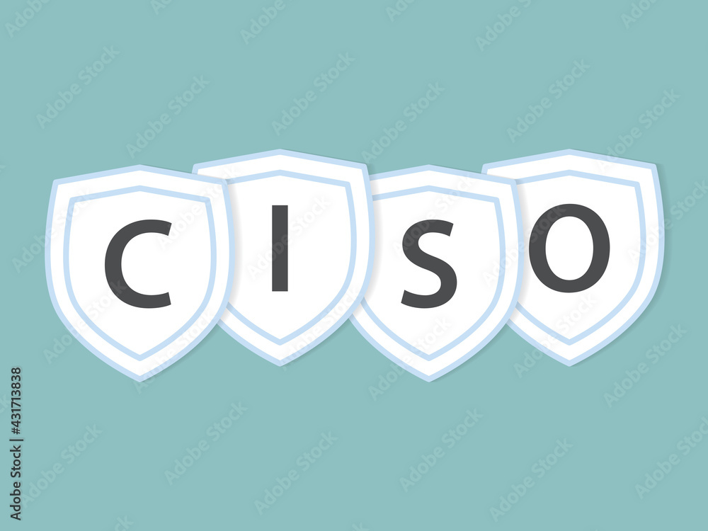 CISO (Chief Information Security Officer) written on shield icons- vector illustration CISO (Chief Information Security Officer) written on shield icons- vector illustration