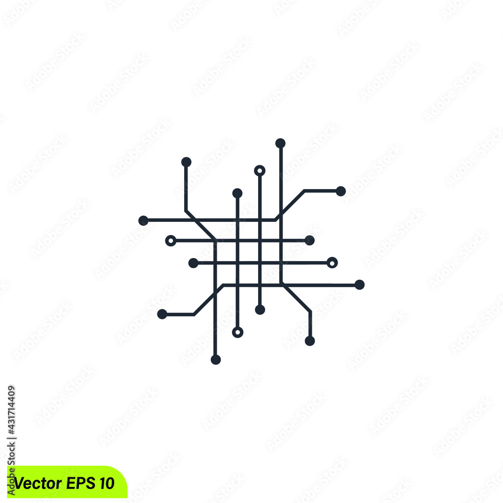 circuit technology icon vector illustration simple design element