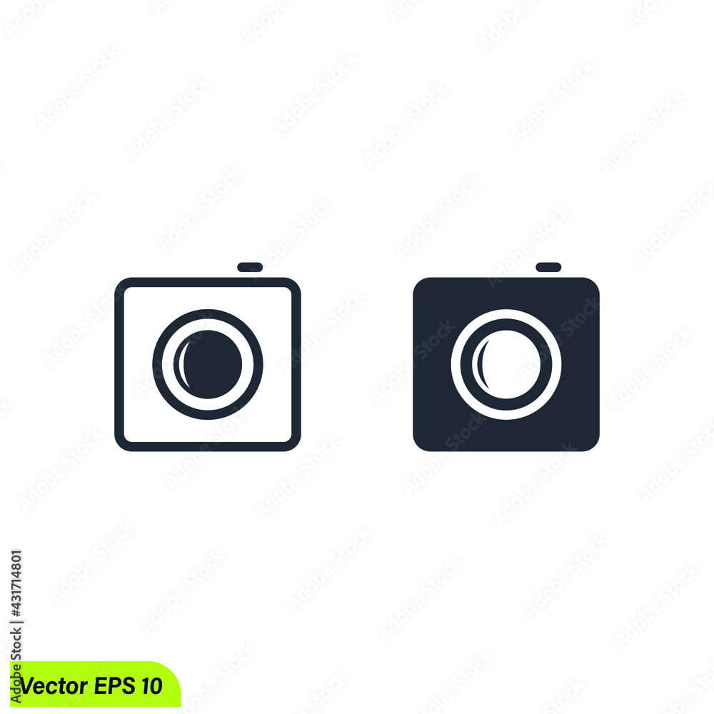 camera icon logo simple design element