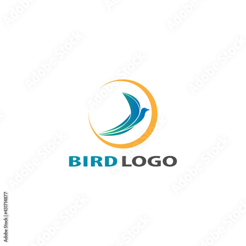 Bird Abstract Corporate Logo design Colorful Vector
