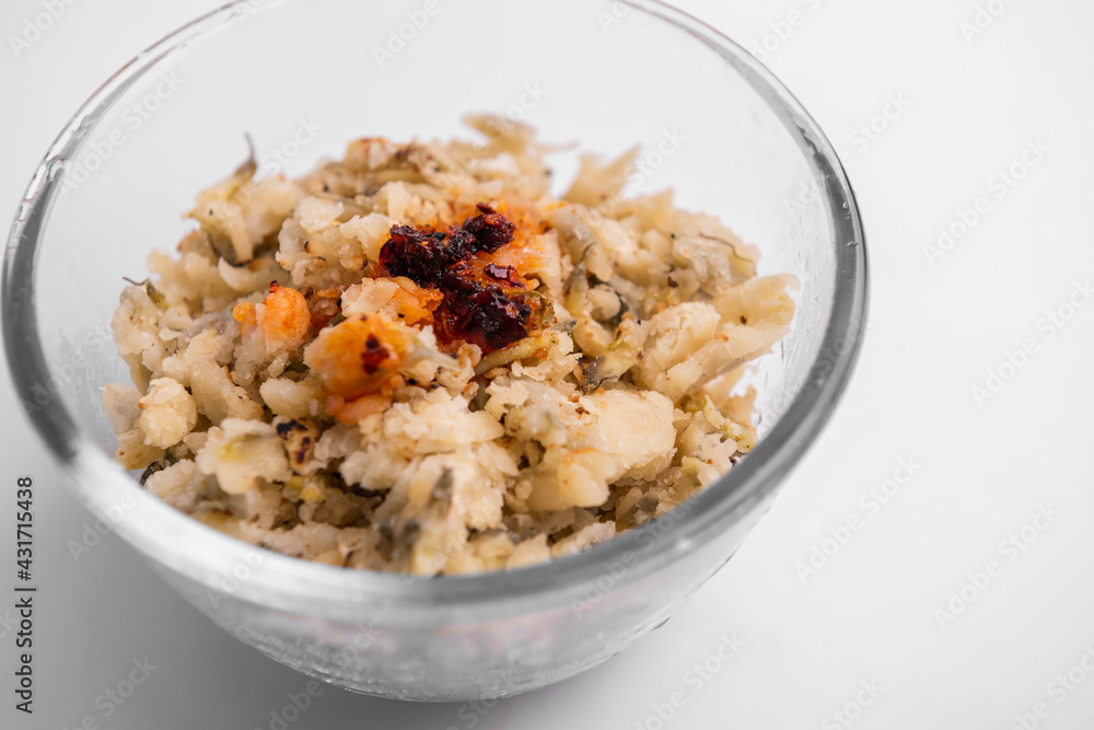 Chinese traditional food, spring food, steamed sophora flower Chinese traditional food, spring food, steamed sophora flower