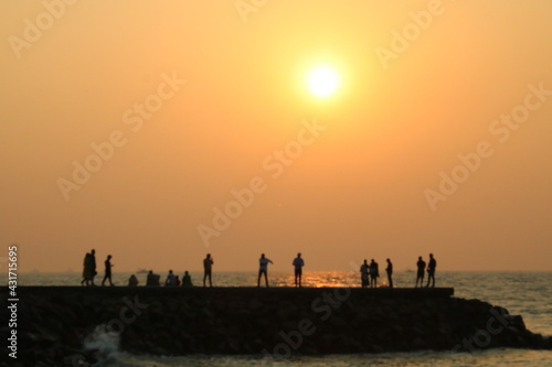 sunset on the beach © sujith