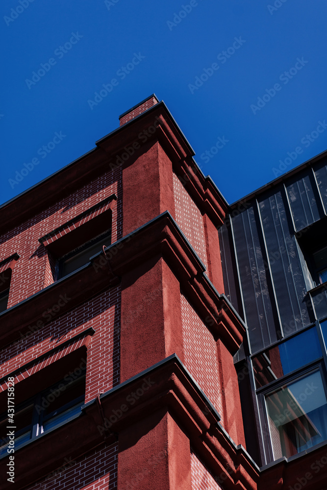 red brick residential apartments