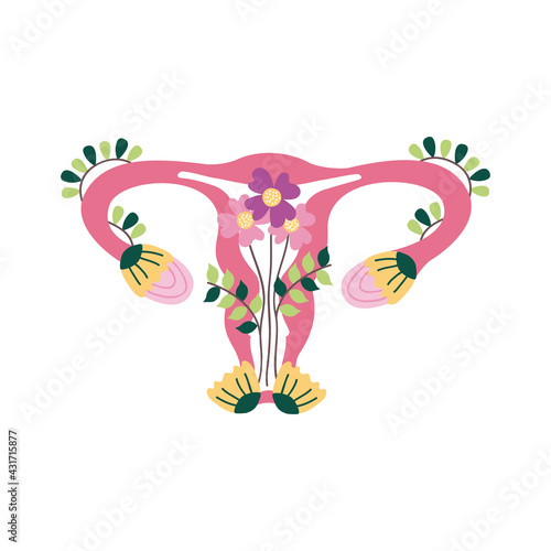flowers decorating uterus