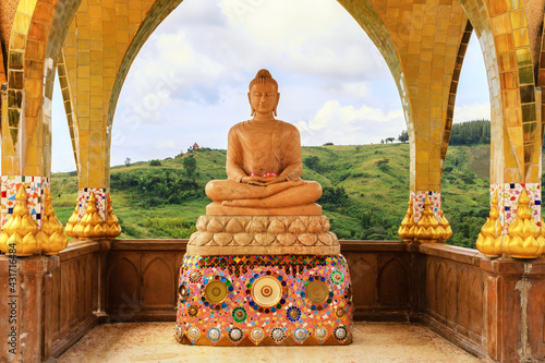 Budda at wat phra that phasornkaew is a place for meditation at Phetchabun province Thailand