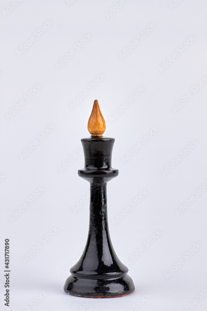 Black chess figure isolated on white background. Black chess figure isolated on white background.