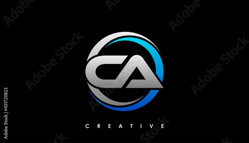 CA Letter Initial Logo Design Template Vector Illustration