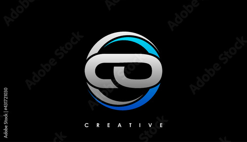 CO Letter Initial Logo Design Template Vector Illustration